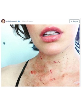 'Resident Evil: The Final Chapter': Milla Jovovich, sangrienta y con arañazos en las pruebas de maquillaje