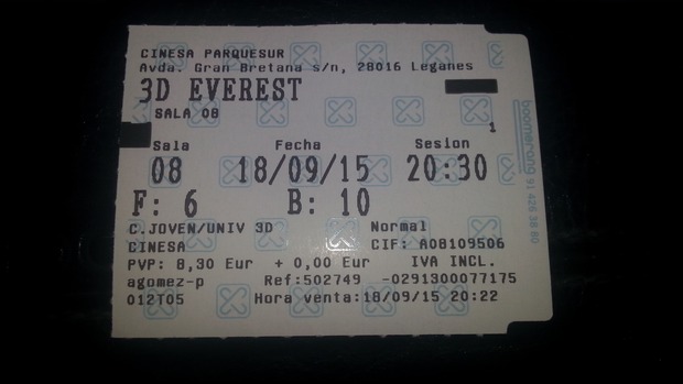 Everest: Mi critica y mi entrada