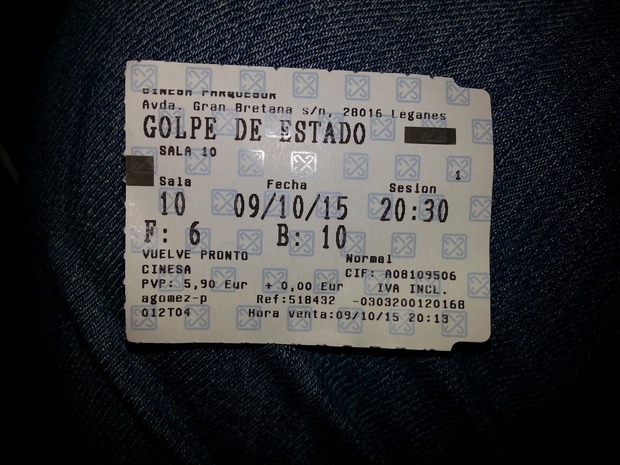 Golpe de Estado: Mi Critica y mi Entrada