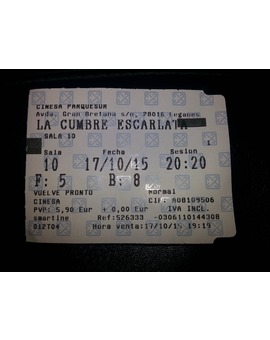 La Cumbre Escarlata: Mi critica y mi entrada