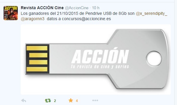 He ganado otro sorteo en Acción Cine