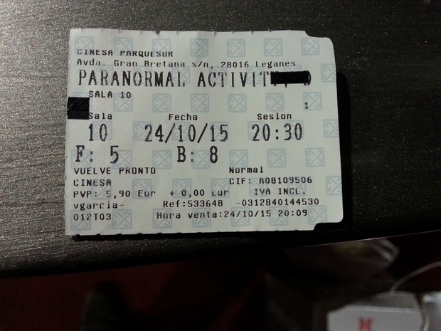 Paranormal Activity Dimensión Fantasma: Mi critica y mi entrada