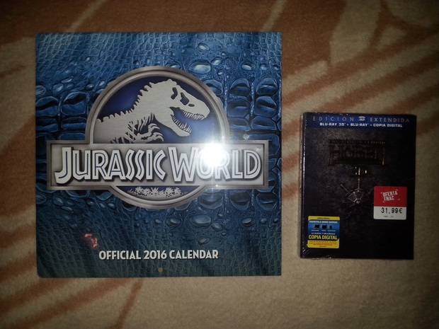 El Hobbit La Batalla de los Cinco Ejercitos Blu ray 3D + Calendario Jurassic World: Mis compras de hoy