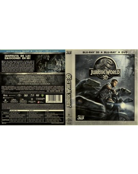 Jurassic World 3D: Portada caratula Blu Ray