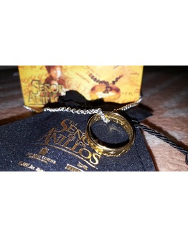Anillo único del Poder en Plata bañado en Oro con cadena de Plata y certificado de autenticidad (En las fotos adjuntas en el ticket podéis ver la dirección de la tienda)