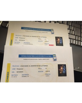 Ya las tengo!!! La Fuerza me esta llamando!!! Mis entradas para Star Wars El Despertar de la Fuerza. tiiiiiii to titotatiiiito titotatiiiito titotatiiiiiiiiii