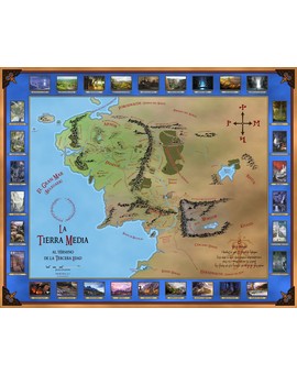 Mapa de la Tierra Media para imprimir y enmarcar 2/2