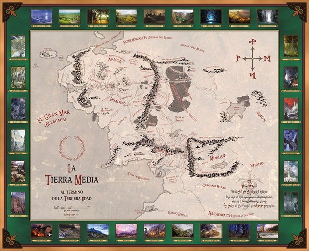 Mapa de la Tierra Media para imprimir y enmarcar 1/2