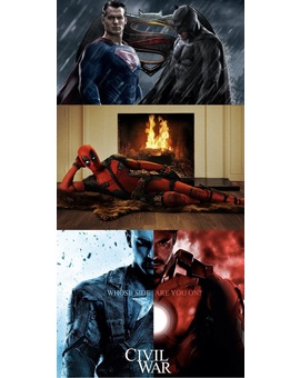 Peliculas superheroes 2016: ¿Cual de estas tres teneis mas ganas de ver este año y cual menos? ¿Por que?