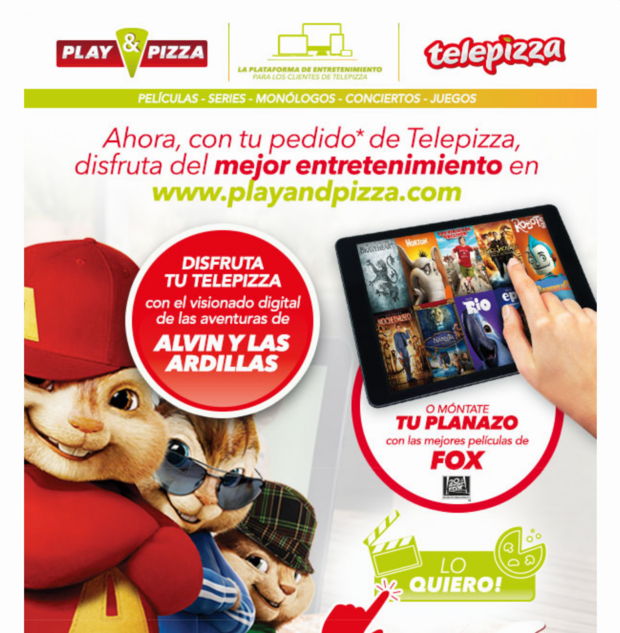Películas gratis con Telepizza