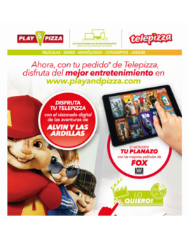 Películas gratis con Telepizza
