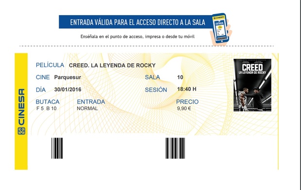 Creed La leyenda de Rocky: Mi critica y mi entrada (Nota: 10/10)