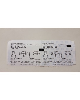 El Renacido: Mi critica y mi entrada