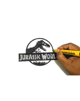 Como dibujar el logo de Jurassic World