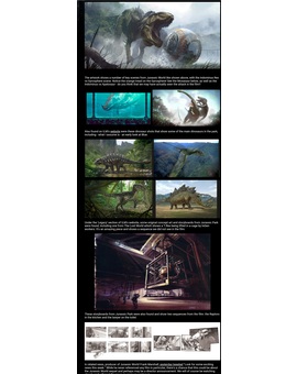 Concepts Arts de Jurassic World y Jurassic Park