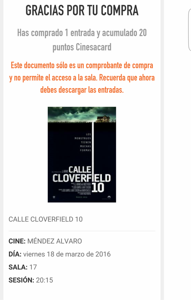 Rumbo a la Calle Cloverfield 10. Si sobrevivo luego os cuento que tal es