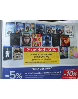 2ª Unidad - 50% en Carrefour del 15 al 25 de Abril