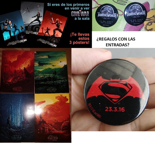 DEBATE: ¿Deberían los cines dar mas regalos con la compra de entradas? (posters, postales, chapas, vasos, etc)