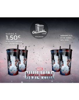 Vasos de Civil War a 1.5 euros en Yelmo