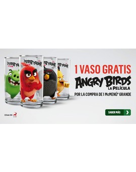 Vasos gratis de Angry Birds en Mc Donalds