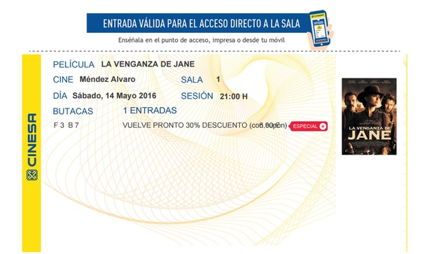 La Venganza de Jane: Mi Critica y mi Entrada