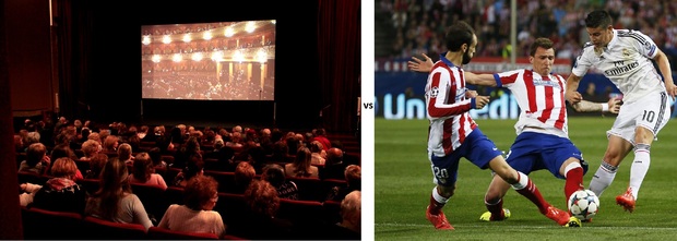 Cine Vs Fútbol ¿Cual de los dos planes has elegido para esta tarde-noche?