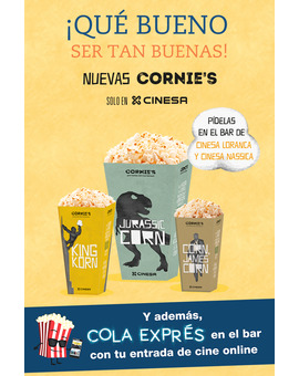Nuevas Palomitas Cornie,s a la venta en Cinesa y con unos envases bastante chulos