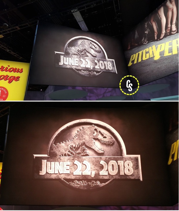 Un cartel de #JurassicWorld2 aparece en la expo de Las Vegas Licensing. 