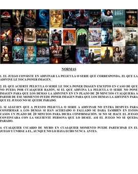 JUEGO: AVERIGUA a que PELICULA o SERIE corresponde la IMAGEN.