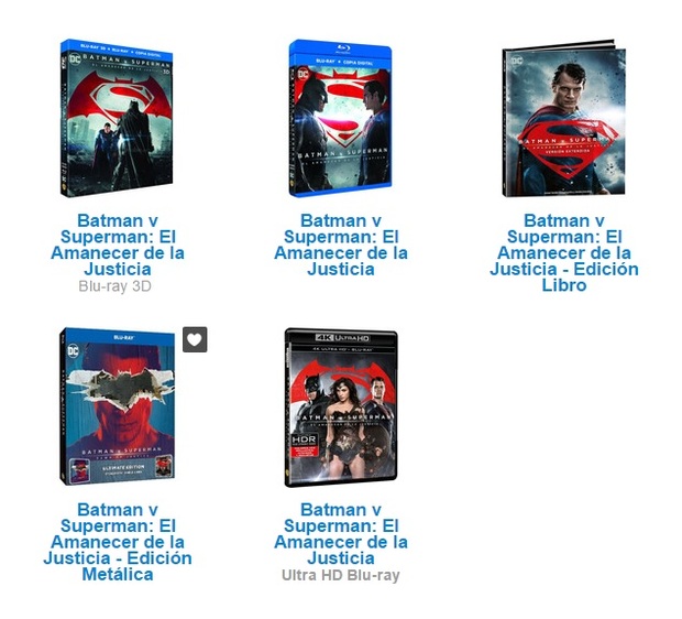 Batman V Superman ¿Cual vais a comprar al final?