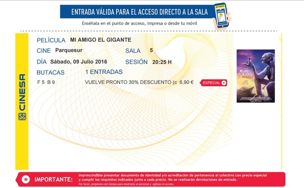 Mi Amigo El Gigante: Mi Critica y mi Entrada
