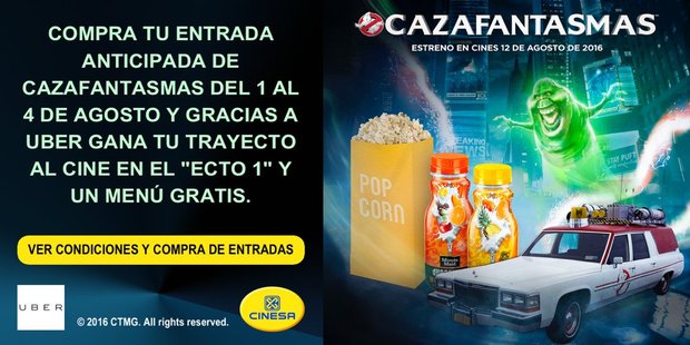 Cazafantasmas: Promoción Cinesa