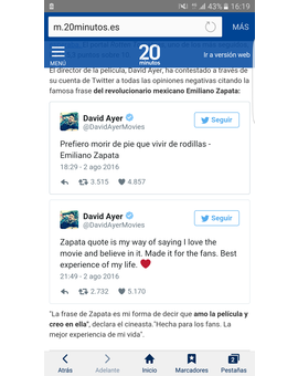 El director de 'Escuadrón Suicida' estalla en Twitter ante las malas críticas recibidas