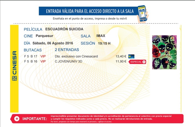 Escuadrón Suicida: Mi Crítica y mi Entrada