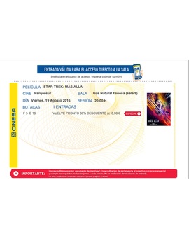 Star Trek: Mas Alla: Mi critica y mi entrada