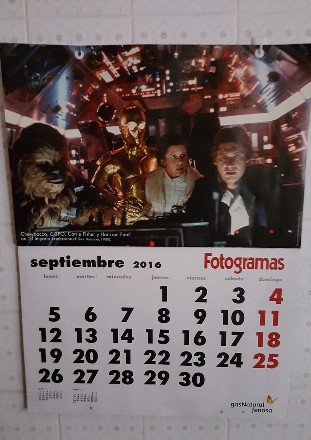 Star Wars Calendario: Mes Septiembre 2016