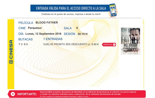 Blood Father: Mi critica y mi entrada