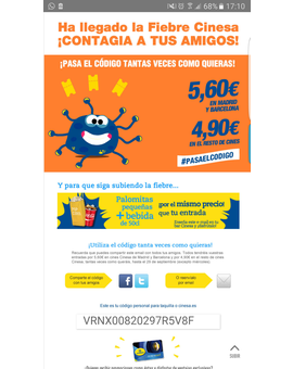 Código CINESA DESCUENTO: ¡¡¡Disfrutarlo!!!