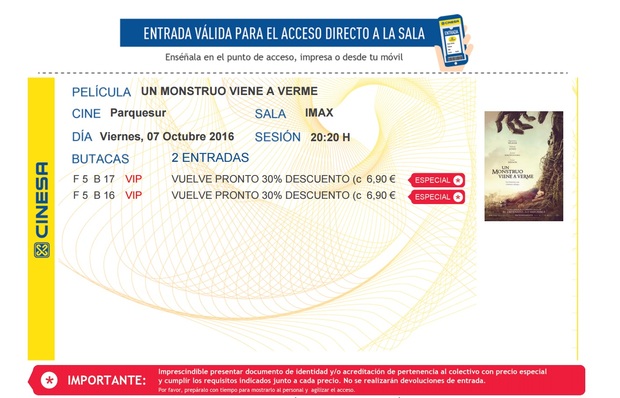Un Monstruo Viene a Verme: Mi Crítica y mi Entrada: Nota, un 10 sobre 10. Un Monstruo Viene a contarnos "La Verdad"