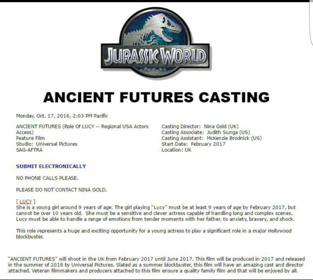 Jurassic World 2: Confirmado un nuevo personaje [Mas información dentro del post] (SPOILERS)