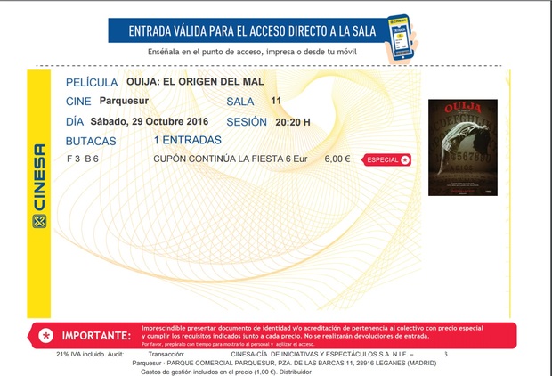 Ouija El Origen del Mal: Mi Crítica y mi Entrada: [2.3/10]. "Terror da, pero de lo infumable que es"