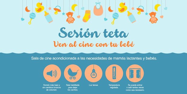 Cinesa habilita las SESIONES TETA: ¡Ven al cine con tu bebé!