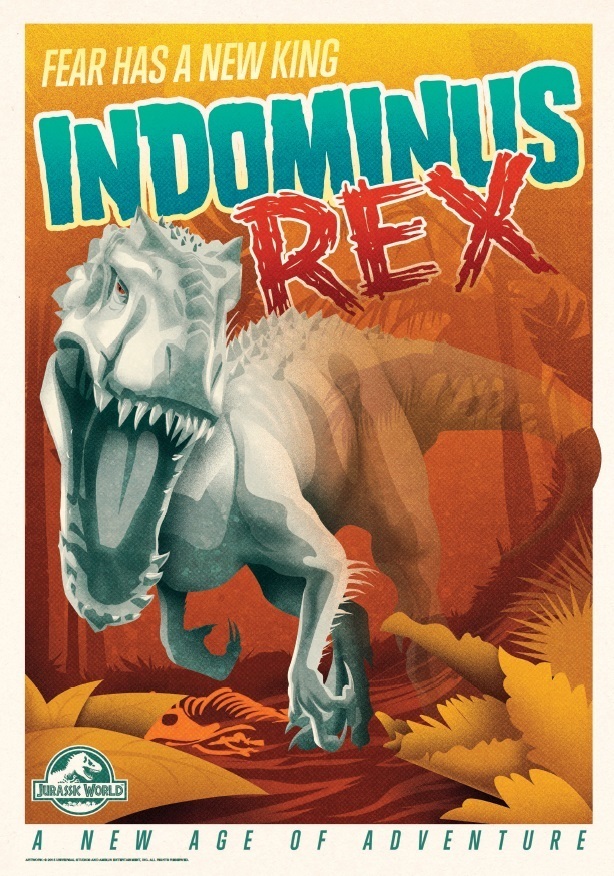 Jurassic World Poster Retro