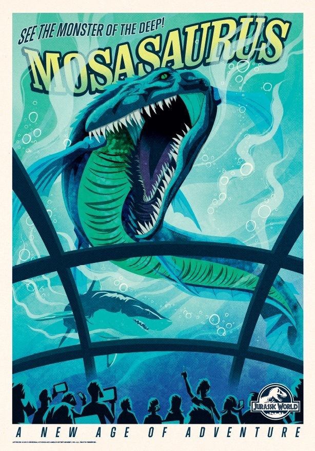 Jurassic World Poster Retro
