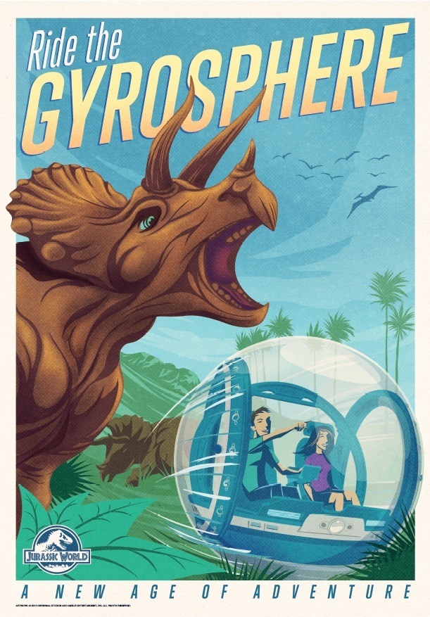 Jurassic World Poster Retro