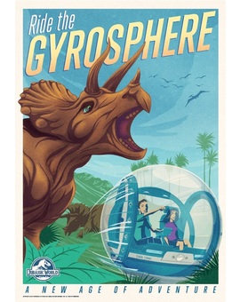 Jurassic World Poster Retro