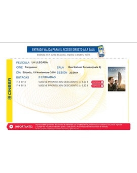 La Llegada: Mi Crítica y mi Entrada [Nota 10/10] Ciencia Ficción en estado puro]