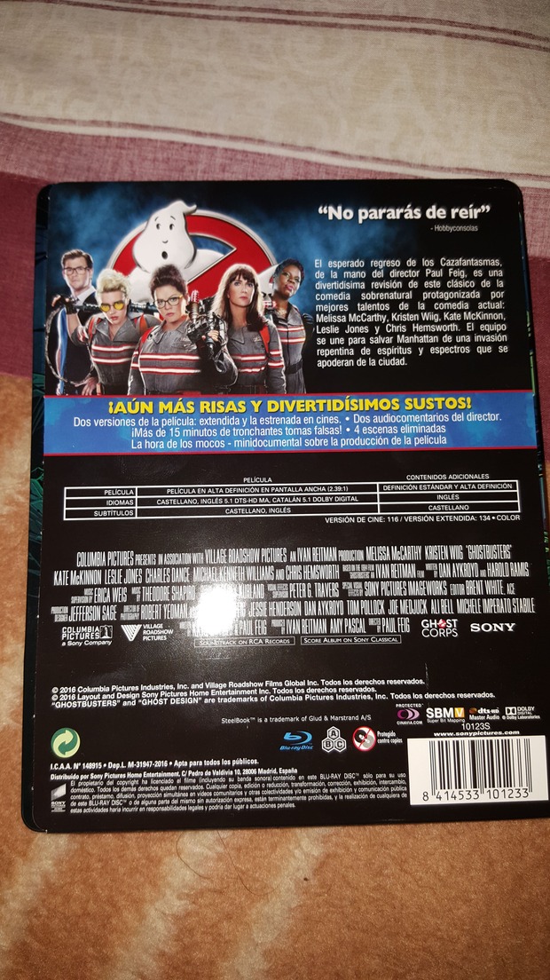 Cazafantasmas contraportada