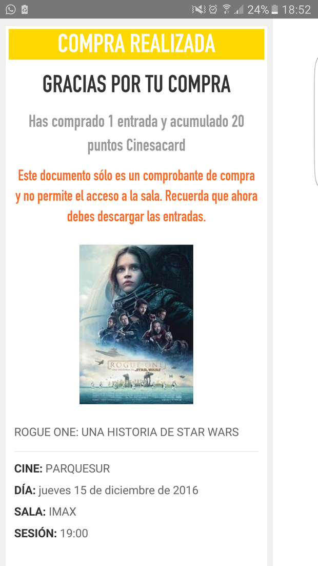 Rogue One: 24 horas para disfrutarla