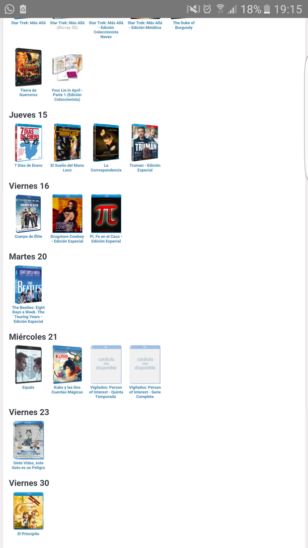 ¿Cual es la última novedad de las que quedan por salir de aqui a final de año que vas a comprar en blu ray este año?